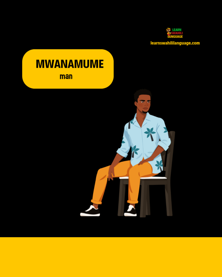 How to say 'Man' in Swahili