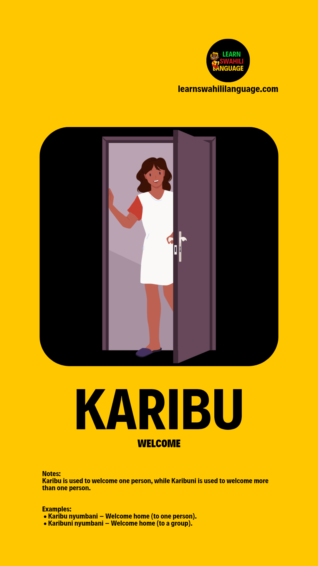 Welcome in Swahili